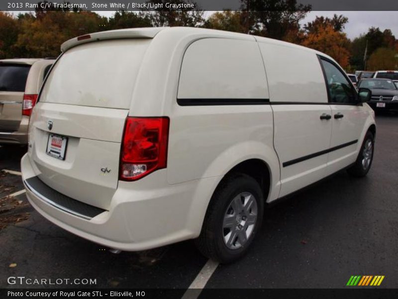 Stone White / Black/Light Graystone 2013 Ram C/V Tradesman