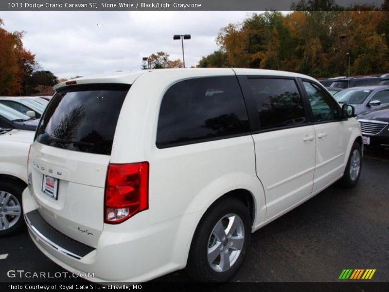 Stone White / Black/Light Graystone 2013 Dodge Grand Caravan SE