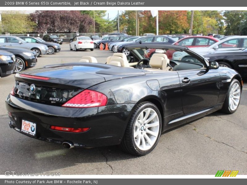 Jet Black / Cream Beige Dakota Leather 2009 BMW 6 Series 650i Convertible