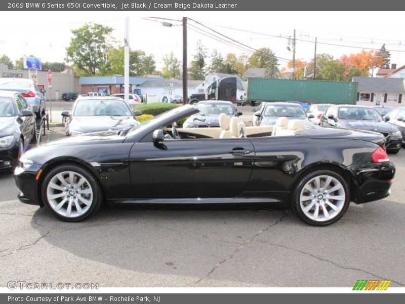 Jet Black / Cream Beige Dakota Leather 2009 BMW 6 Series 650i Convertible