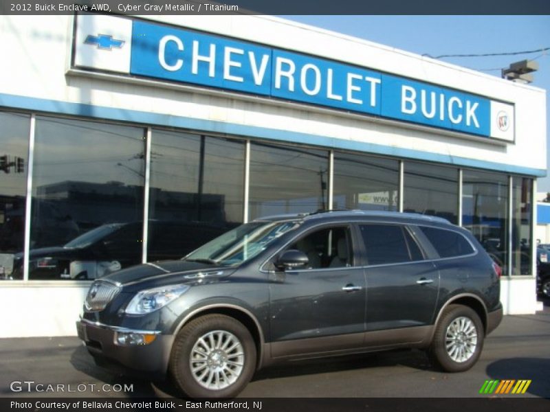 Cyber Gray Metallic / Titanium 2012 Buick Enclave AWD