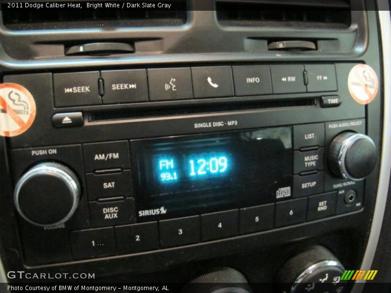 Bright White / Dark Slate Gray 2011 Dodge Caliber Heat