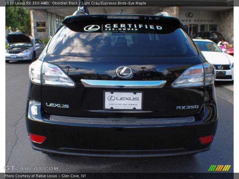 Obsidian Black / Light Gray/Espresso Birds-Eye Maple 2010 Lexus RX 350 AWD