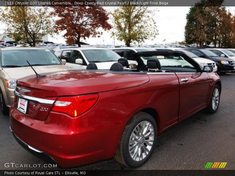 Deep Cherry Red Crystal Pearl / Black/Light Frost Beige 2013 Chrysler 200 Limited Convertible