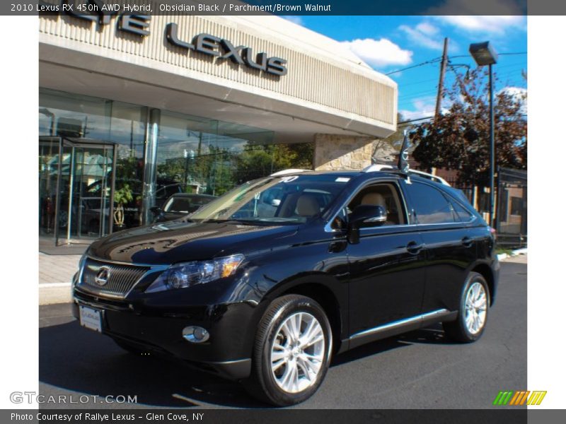 Obsidian Black / Parchment/Brown Walnut 2010 Lexus RX 450h AWD Hybrid