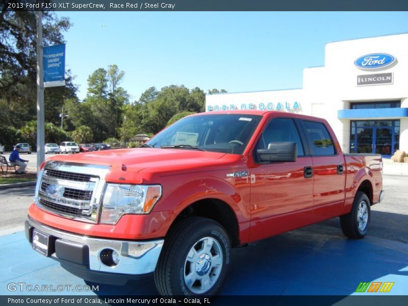 Race Red / Steel Gray 2013 Ford F150 XLT SuperCrew