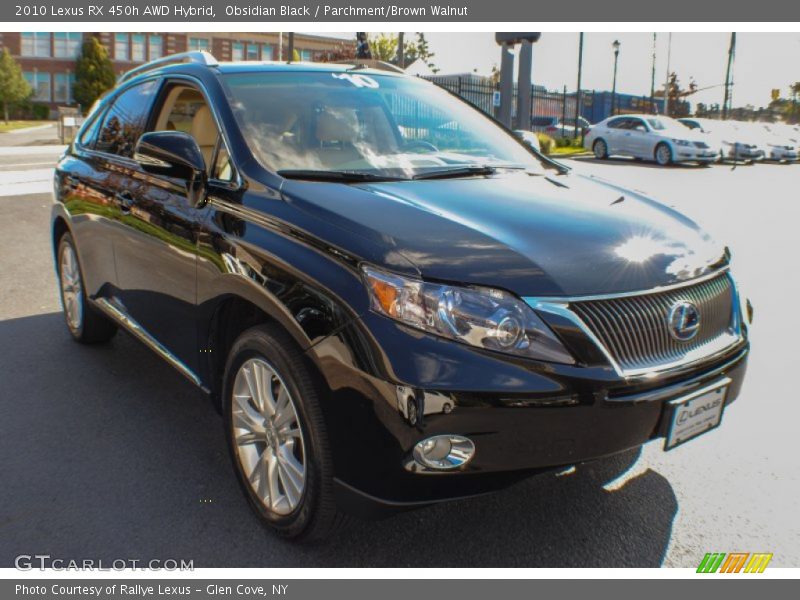 Obsidian Black / Parchment/Brown Walnut 2010 Lexus RX 450h AWD Hybrid