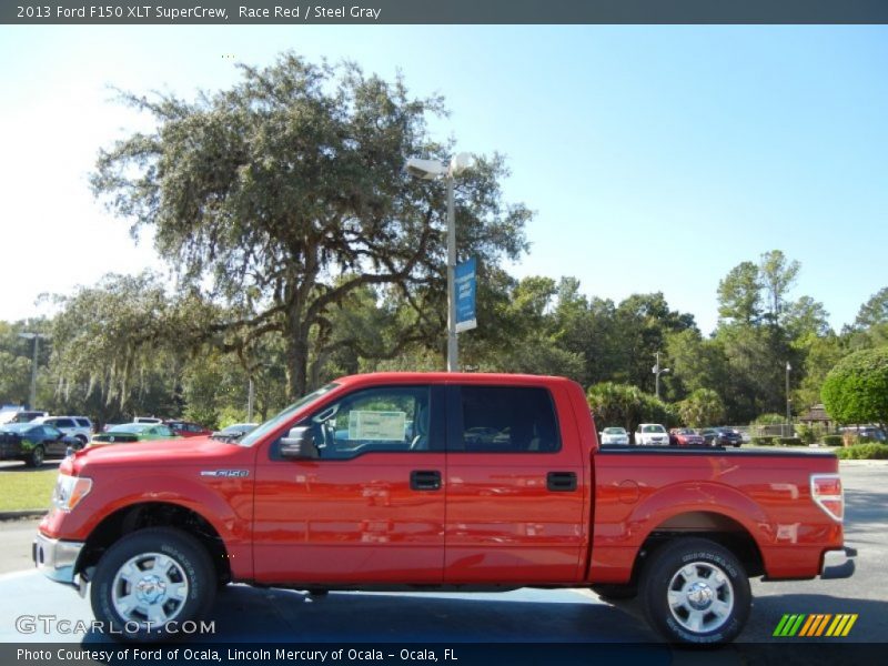 Race Red / Steel Gray 2013 Ford F150 XLT SuperCrew