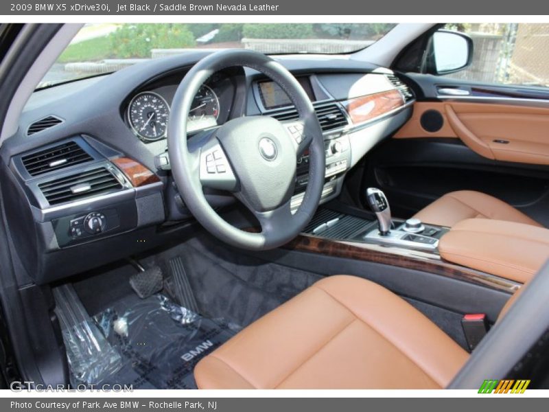 Jet Black / Saddle Brown Nevada Leather 2009 BMW X5 xDrive30i