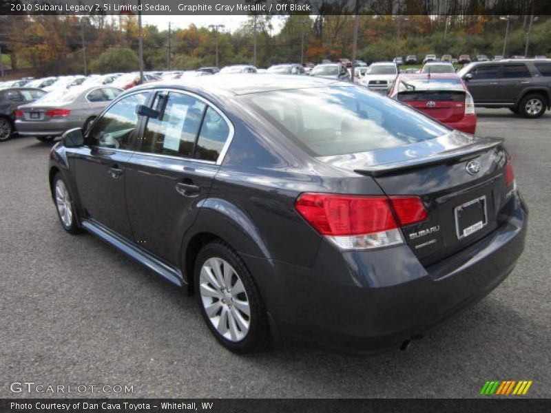 Graphite Gray Metallic / Off Black 2010 Subaru Legacy 2.5i Limited Sedan