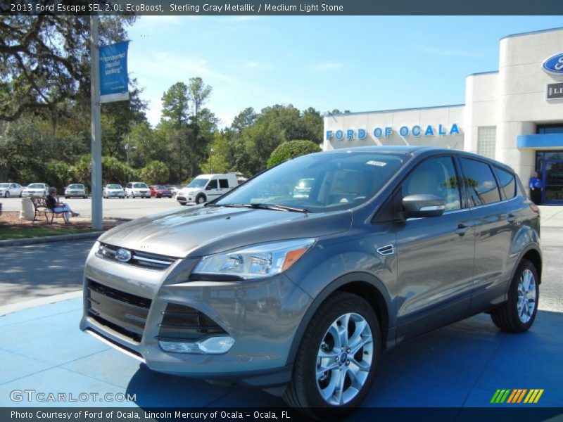 Sterling Gray Metallic / Medium Light Stone 2013 Ford Escape SEL 2.0L EcoBoost