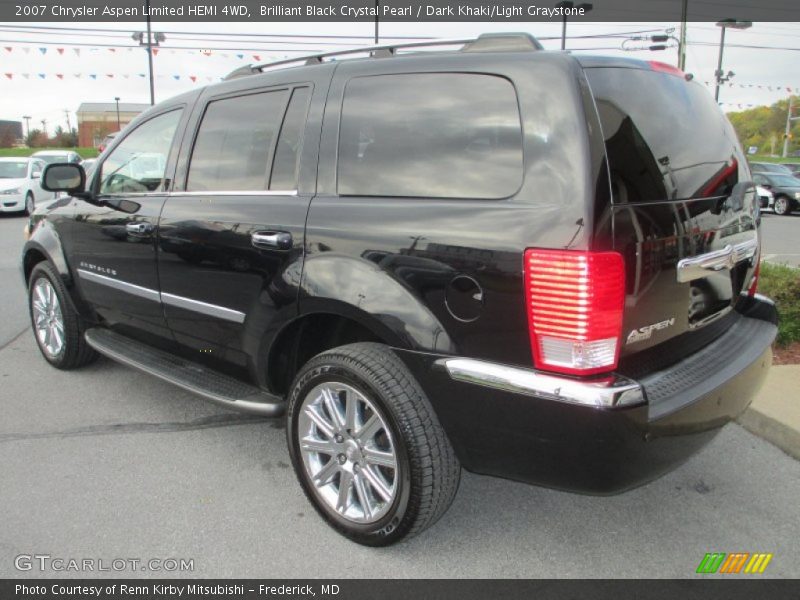Brilliant Black Crystal Pearl / Dark Khaki/Light Graystone 2007 Chrysler Aspen Limited HEMI 4WD