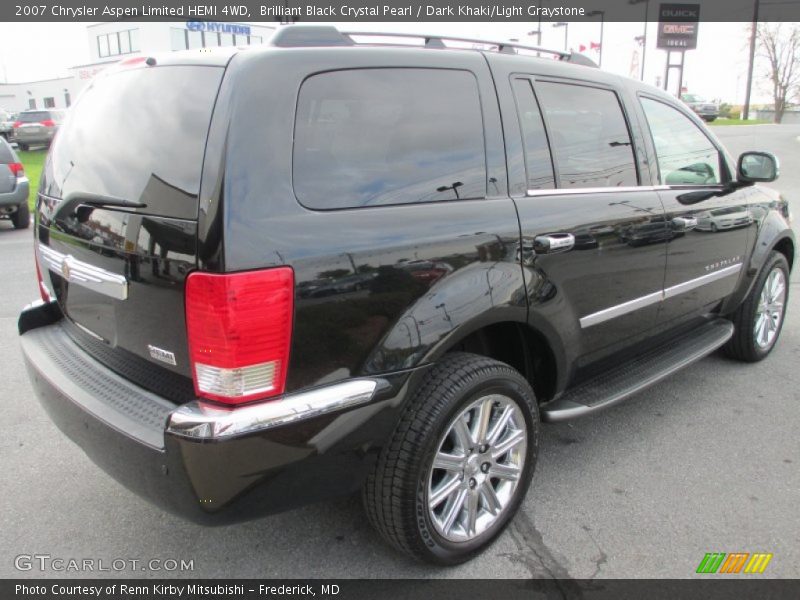 Brilliant Black Crystal Pearl / Dark Khaki/Light Graystone 2007 Chrysler Aspen Limited HEMI 4WD