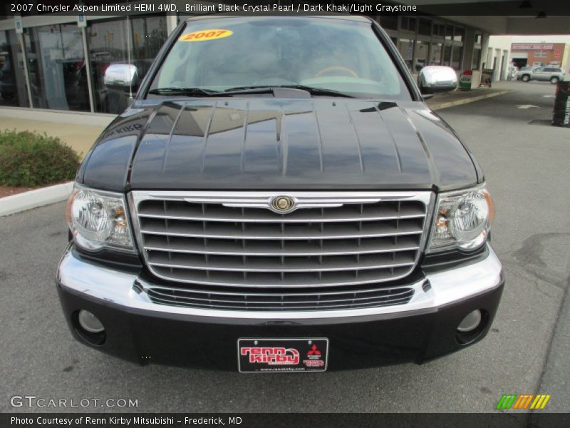 Brilliant Black Crystal Pearl / Dark Khaki/Light Graystone 2007 Chrysler Aspen Limited HEMI 4WD