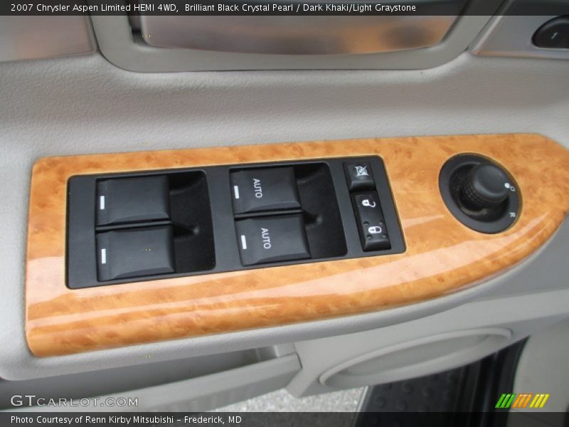 Brilliant Black Crystal Pearl / Dark Khaki/Light Graystone 2007 Chrysler Aspen Limited HEMI 4WD