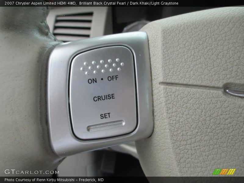 Brilliant Black Crystal Pearl / Dark Khaki/Light Graystone 2007 Chrysler Aspen Limited HEMI 4WD