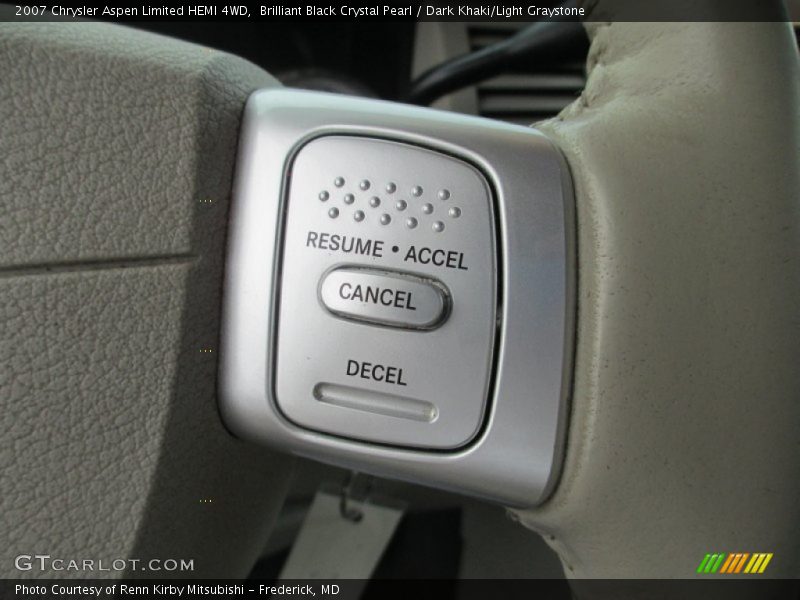 Brilliant Black Crystal Pearl / Dark Khaki/Light Graystone 2007 Chrysler Aspen Limited HEMI 4WD