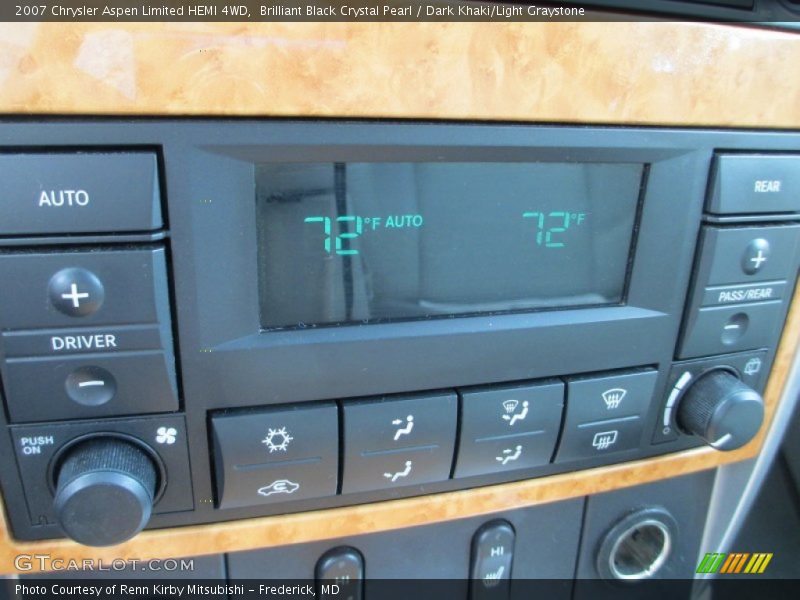Brilliant Black Crystal Pearl / Dark Khaki/Light Graystone 2007 Chrysler Aspen Limited HEMI 4WD