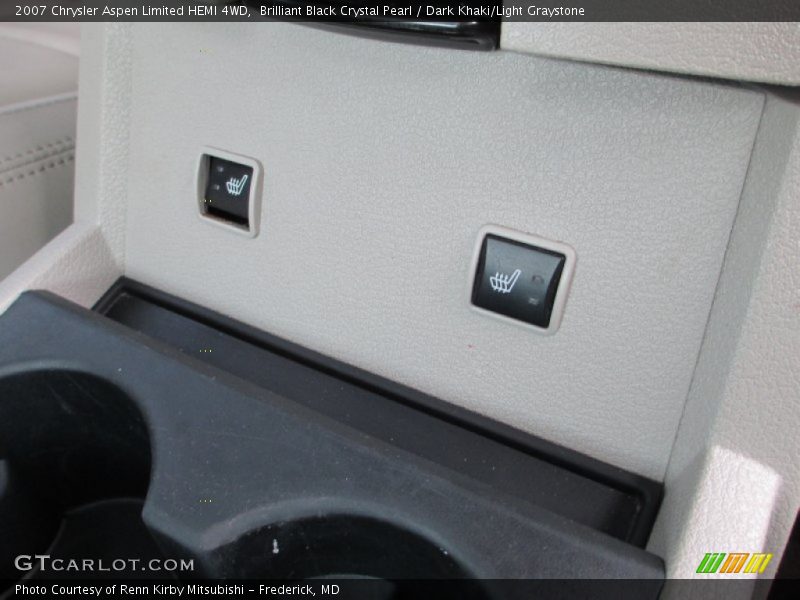 Brilliant Black Crystal Pearl / Dark Khaki/Light Graystone 2007 Chrysler Aspen Limited HEMI 4WD