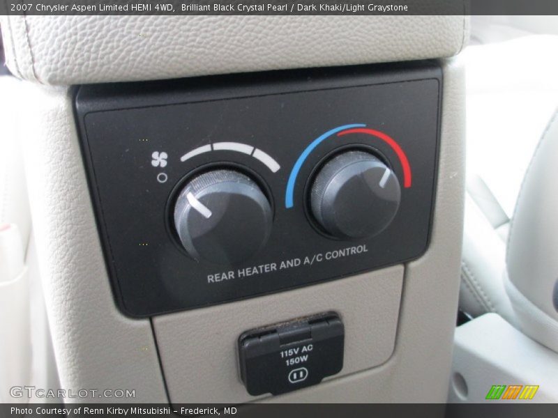 Brilliant Black Crystal Pearl / Dark Khaki/Light Graystone 2007 Chrysler Aspen Limited HEMI 4WD