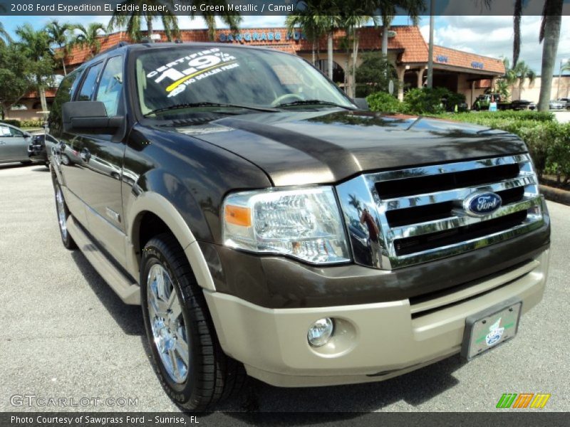 Stone Green Metallic / Camel 2008 Ford Expedition EL Eddie Bauer