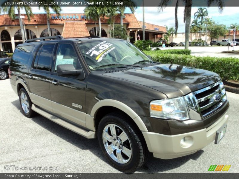 Stone Green Metallic / Camel 2008 Ford Expedition EL Eddie Bauer