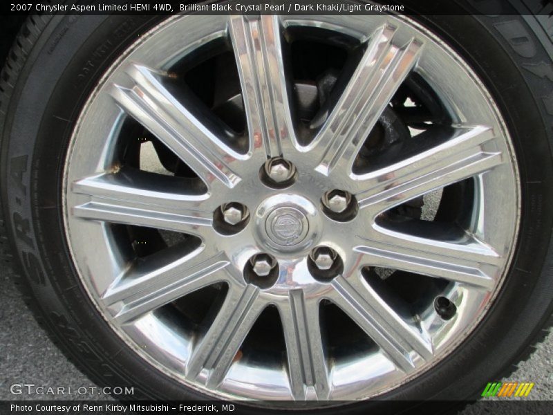 Brilliant Black Crystal Pearl / Dark Khaki/Light Graystone 2007 Chrysler Aspen Limited HEMI 4WD