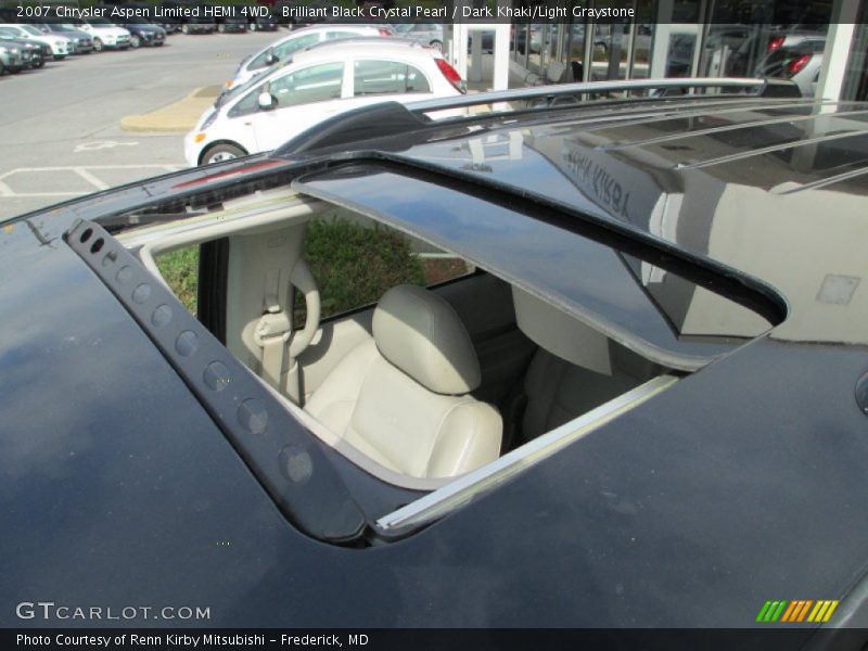 Brilliant Black Crystal Pearl / Dark Khaki/Light Graystone 2007 Chrysler Aspen Limited HEMI 4WD