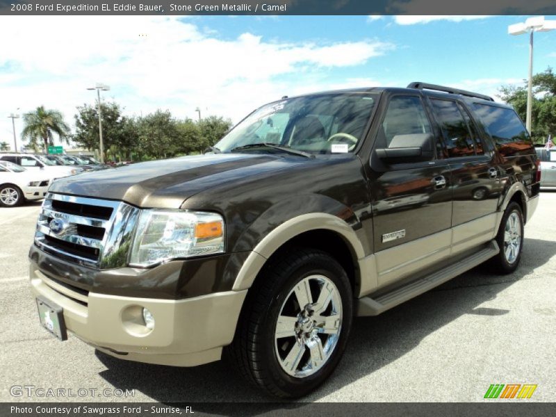 Stone Green Metallic / Camel 2008 Ford Expedition EL Eddie Bauer