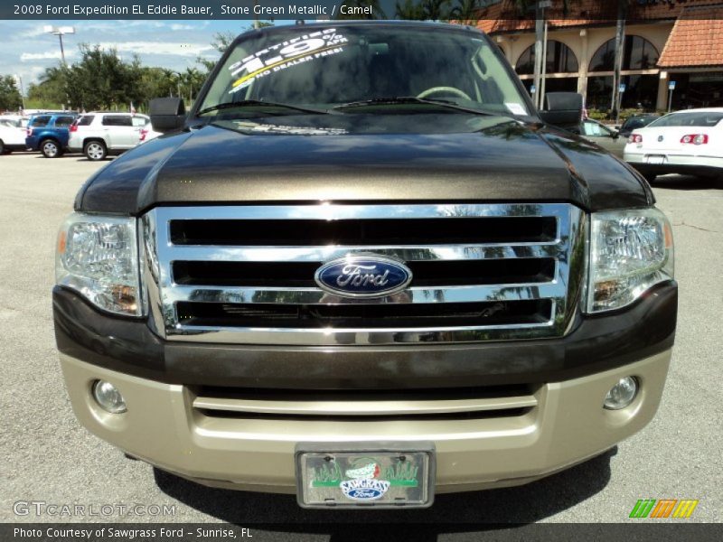 Stone Green Metallic / Camel 2008 Ford Expedition EL Eddie Bauer