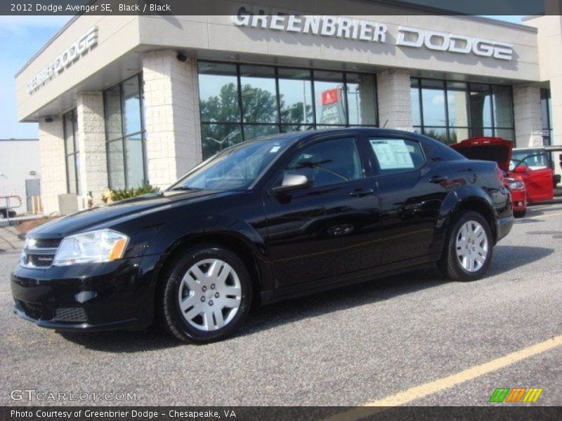Black / Black 2012 Dodge Avenger SE