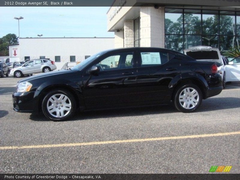 Black / Black 2012 Dodge Avenger SE