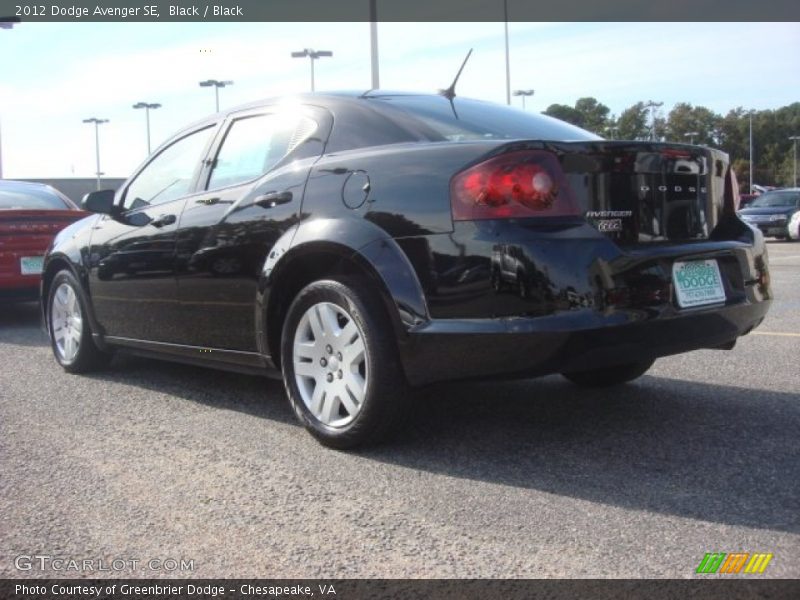Black / Black 2012 Dodge Avenger SE