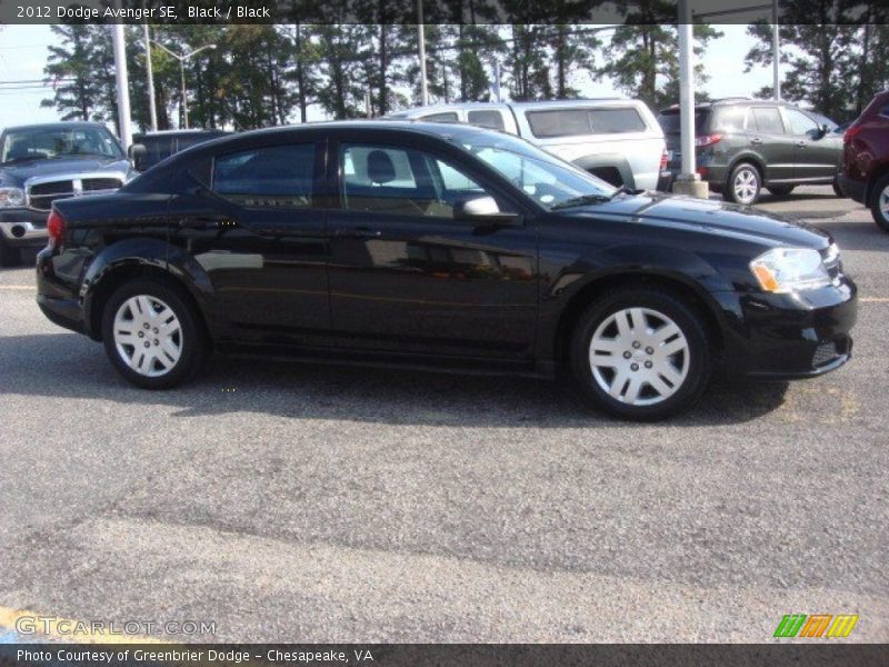 Black / Black 2012 Dodge Avenger SE