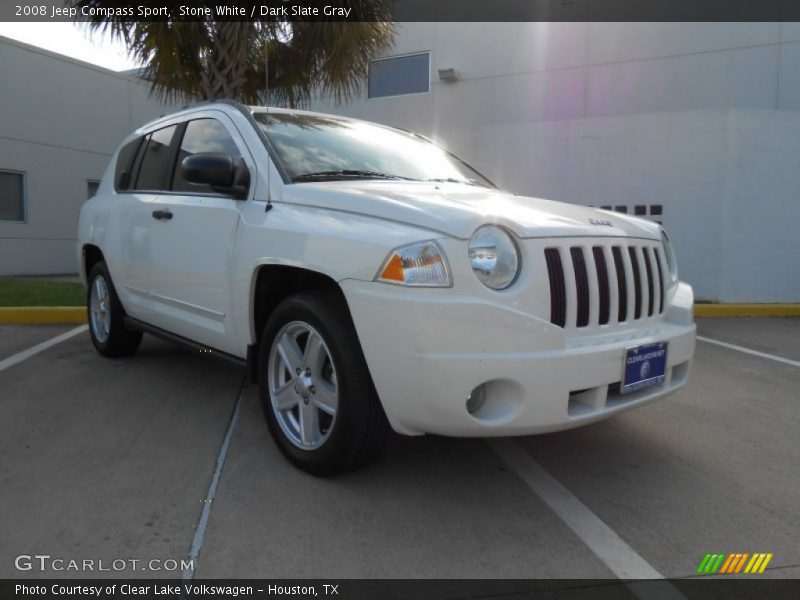Stone White / Dark Slate Gray 2008 Jeep Compass Sport