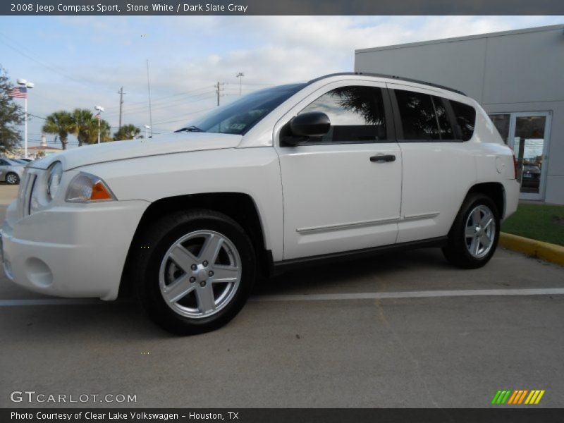 Stone White / Dark Slate Gray 2008 Jeep Compass Sport