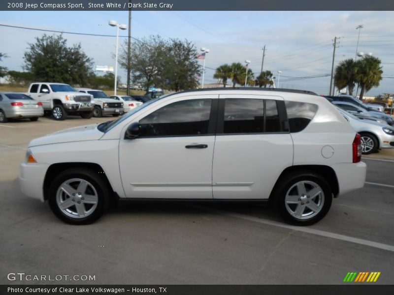 Stone White / Dark Slate Gray 2008 Jeep Compass Sport