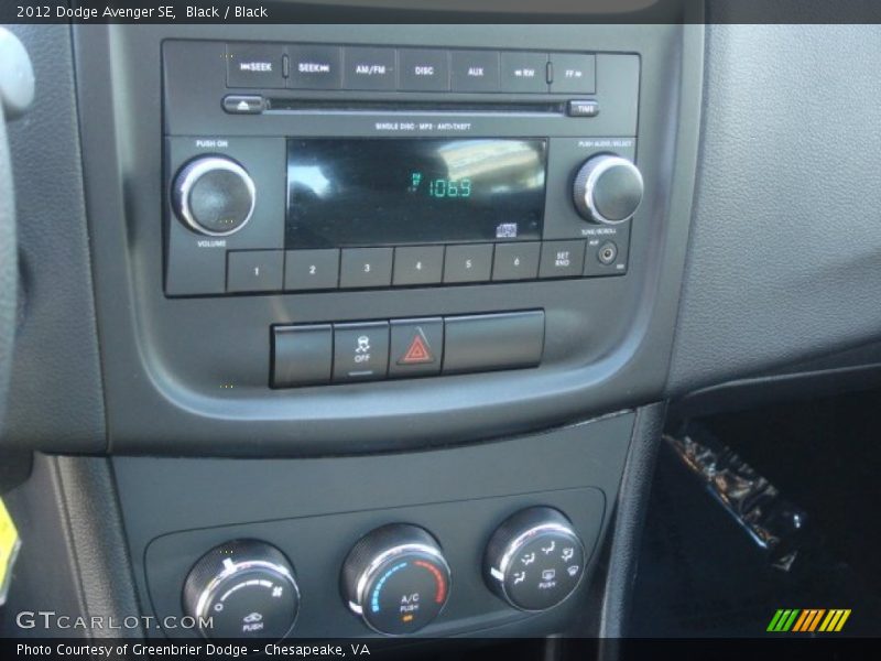 Black / Black 2012 Dodge Avenger SE