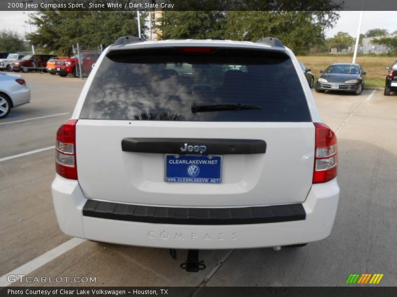 Stone White / Dark Slate Gray 2008 Jeep Compass Sport
