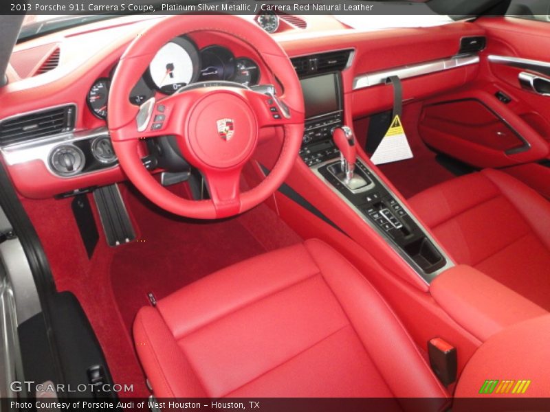 Carrera Red Natural Leather Interior - 2013 911 Carrera S Coupe 
