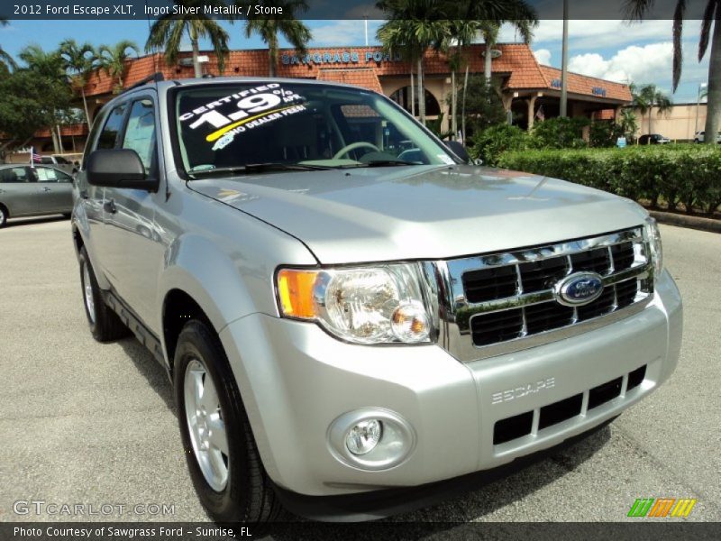 Ingot Silver Metallic / Stone 2012 Ford Escape XLT