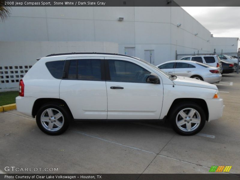 Stone White / Dark Slate Gray 2008 Jeep Compass Sport