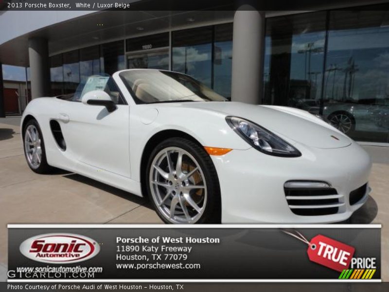 White / Luxor Beige 2013 Porsche Boxster