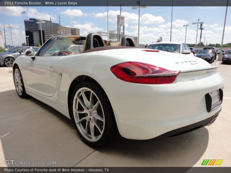 White / Luxor Beige 2013 Porsche Boxster