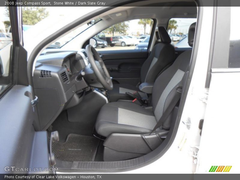 Stone White / Dark Slate Gray 2008 Jeep Compass Sport