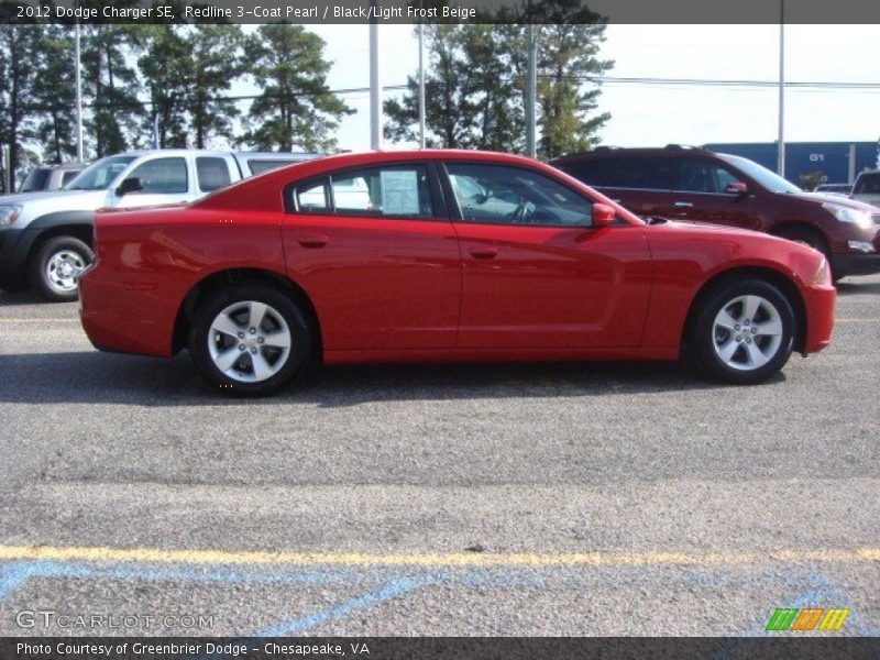 Redline 3-Coat Pearl / Black/Light Frost Beige 2012 Dodge Charger SE