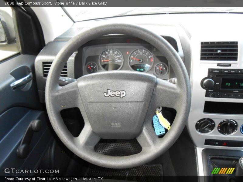 Stone White / Dark Slate Gray 2008 Jeep Compass Sport