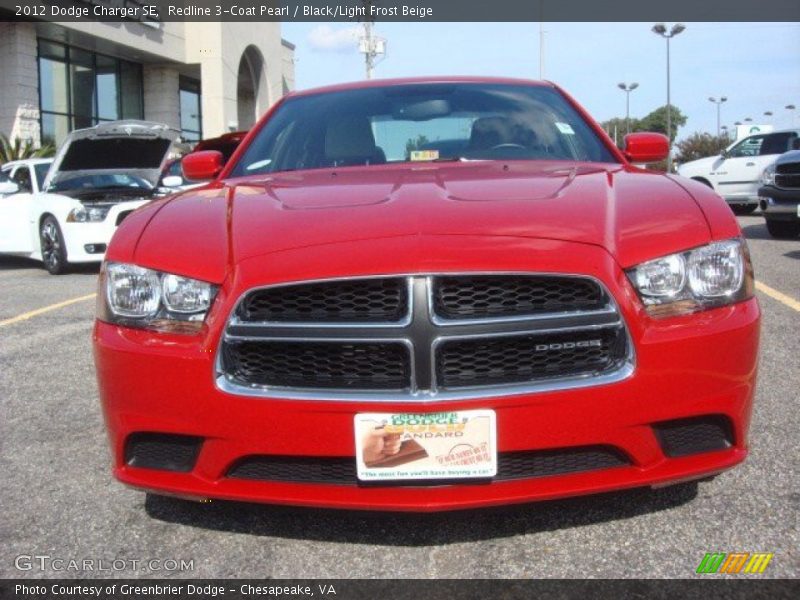 Redline 3-Coat Pearl / Black/Light Frost Beige 2012 Dodge Charger SE