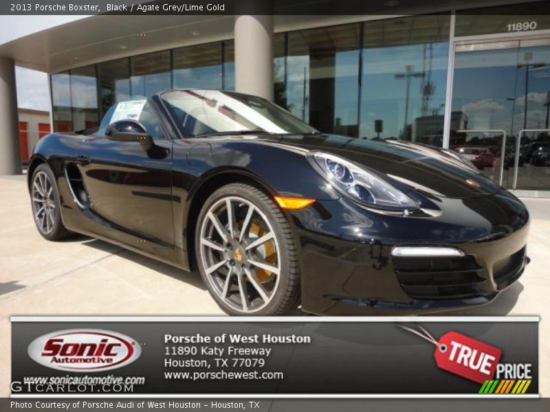 Black / Agate Grey/Lime Gold 2013 Porsche Boxster