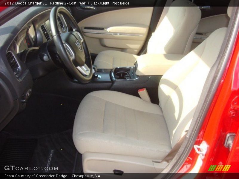 Redline 3-Coat Pearl / Black/Light Frost Beige 2012 Dodge Charger SE